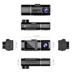 Dual Lens Dash Cam Night Vision Full HD 1080P Car Recorder Camera