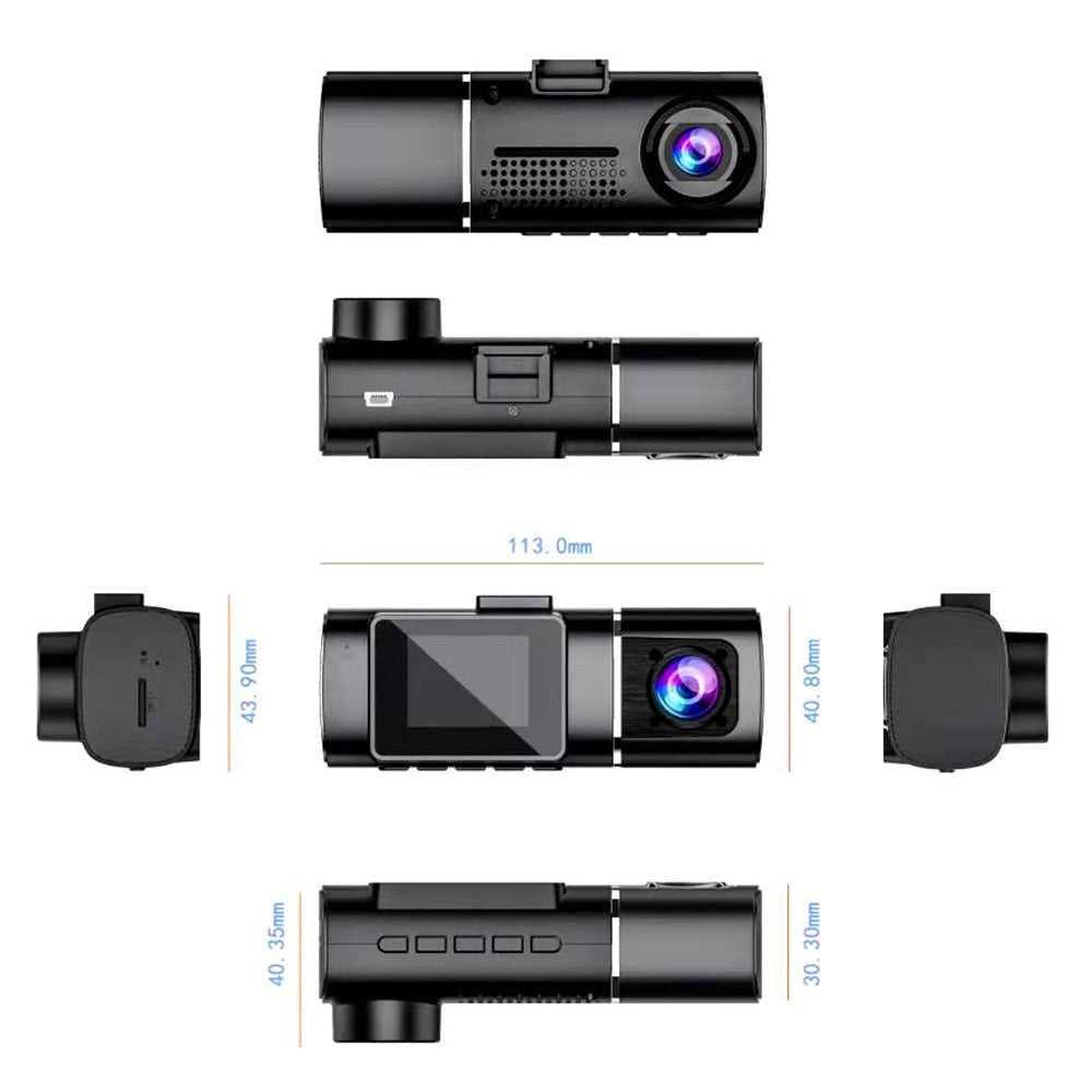 Dual Lens Dash Cam Night Vision Full HD 1080P Car Recorder Camera
